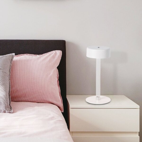 LED Stmívatelná nabíjecí stolní lampa LED/3W/5V 3000-6000K bílá