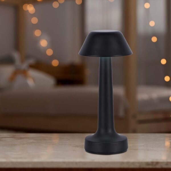 LED Stmívatelná nabíjecí stolní lampa LED/1W/5V 3000-6000K černá