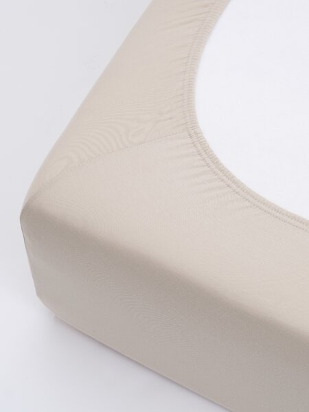 MK Lůžkoviny Jersey prostěradlo do postýlky s elastanem 70 × 140 cm – přírodní