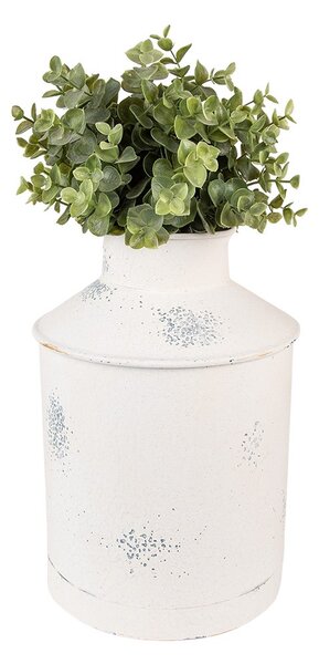 Béžová dekorativní plechová váza Fun Antique - Ø19*28 cm - Clayre & Eef