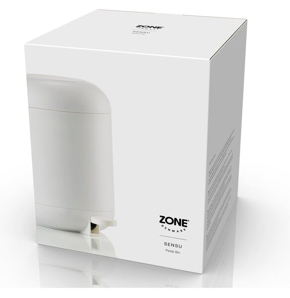 Bílý nášlapný plastový odpadkový koš 4 l Sensu – Zone