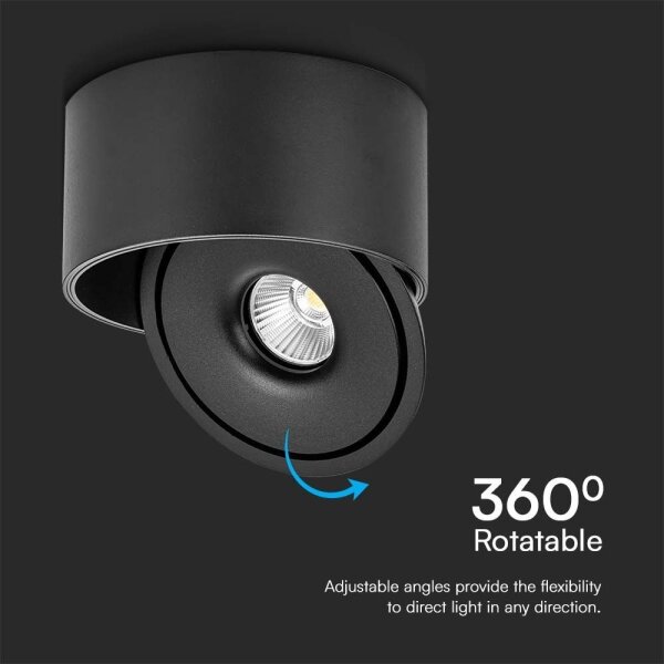 LED Bodové svítidlo LED/28W/230V 3000/4000/6400K černá