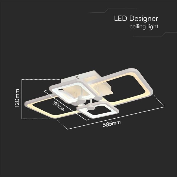 LED Stmívatelný přisazený lustr LED/70W/230V 3000-6500K + DO