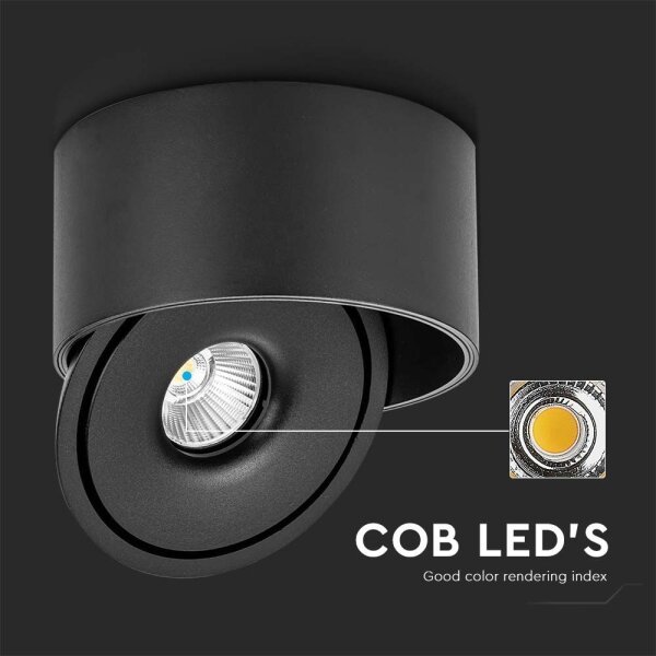 LED Bodové svítidlo LED/28W/230V 3000/4000/6400K černá