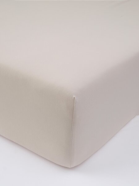 MK Lůžkoviny Jersey prostěradlo do postýlky s elastanem 70 × 140 cm – přírodní