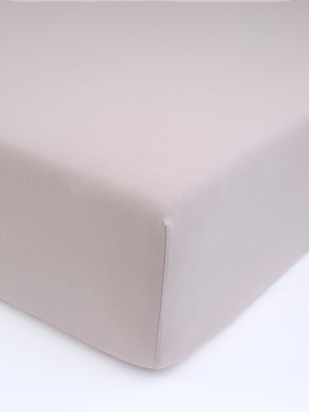 MK Lůžkoviny Jersey prostěradlo do postýlky s elastanem 70 × 140 cm – cappuccino
