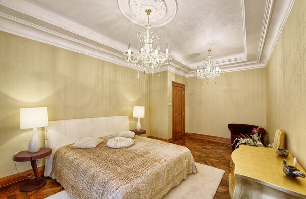 Lustr křišťálový hladký EL411403, Varianta Zlatý