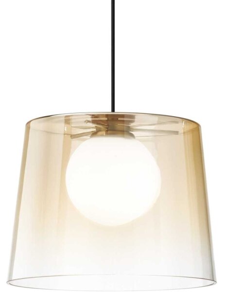 Ideal Lux - LED Lustr na lanku FADE 1xG9/3W/230V pr. 27,3 cm zlatá/kouřová