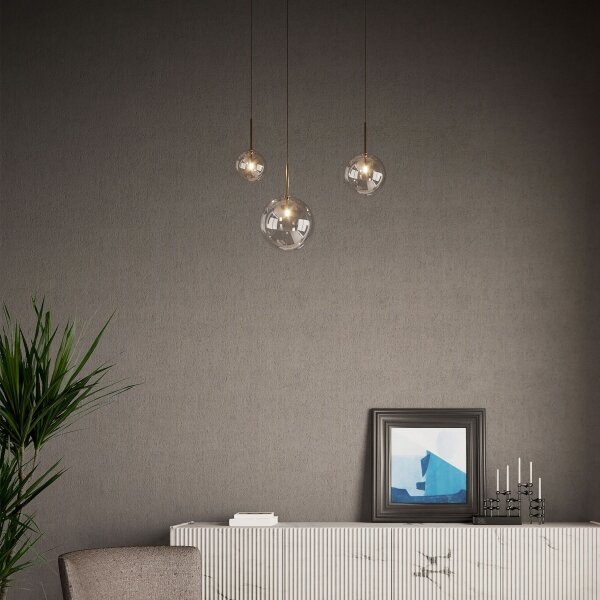 Ideal Lux - LED Lustr na lanku EQUINOXE 1xG4/2W/230V pr. 15 cm mosaz/čirá