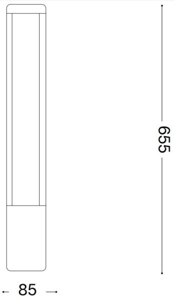 Ideal Lux - LED Venkovní lampa TIFONE LED/8,5W/230V 65,5 cm IP65 antracit
