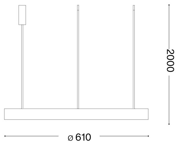 Ideal Lux - LED Stmívatelný lustr na lanku GEMINI LED/48W/230V pr. 61 cm zlatá