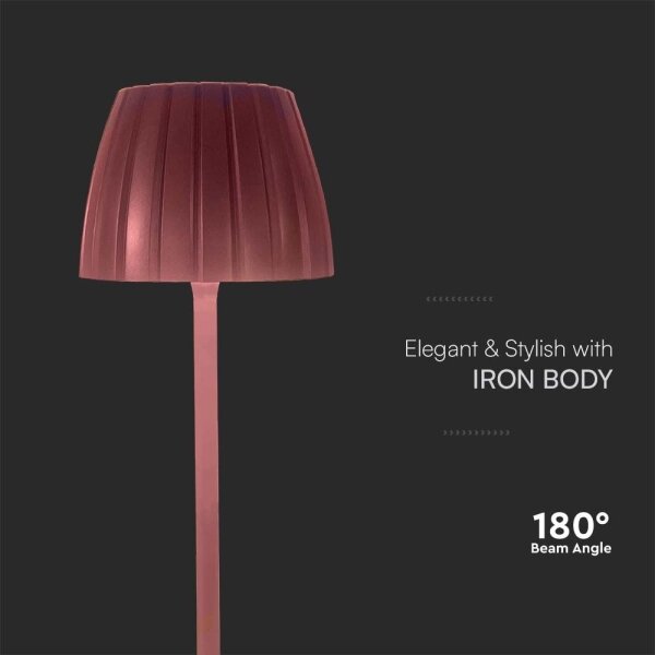 LED Stmívatelná dobíjecí stolní lampa LED/2,7W/5V 3000-6000K 1800 mAh hnědá