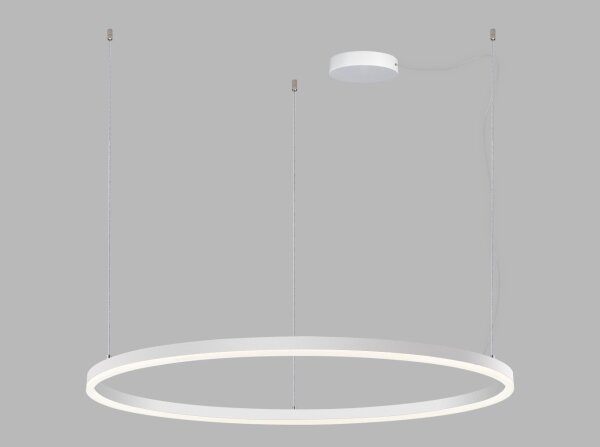 LED2 - LED Stmívatelný lustr na lanku CIRCLE 80W/230V 3000K/4000K pr. 100cm bílá