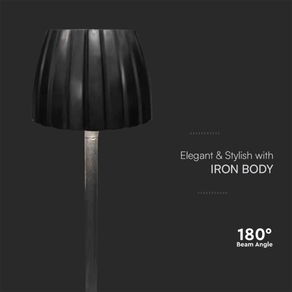 LED Stmívatelná dobíjecí stolní lampa LED/2,7W/5V 3000-6000K 1800 mAh černá
