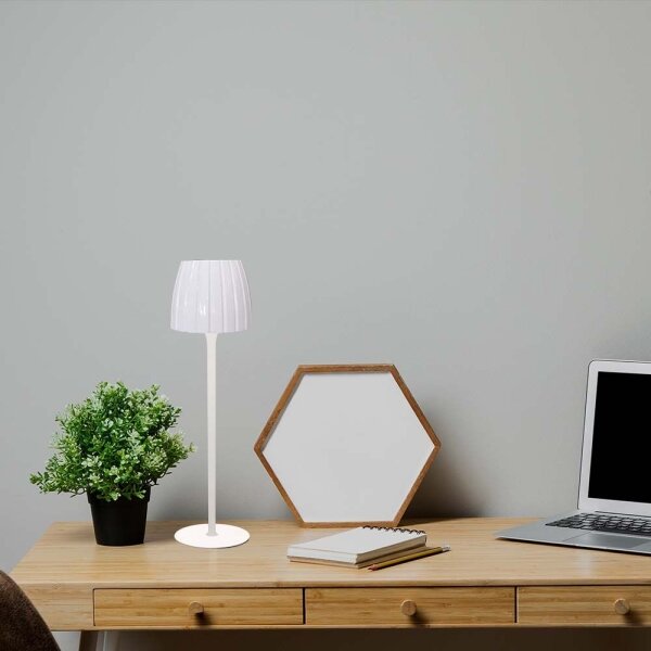 LED Stmívatelná dobíjecí stolní lampa LED/2,7W/5V 3000-6000K 1800 mAh bílá