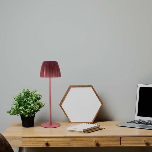 LED Stmívatelná dobíjecí stolní lampa LED/2,7W/5V 3000-6000K 1800 mAh hnědá