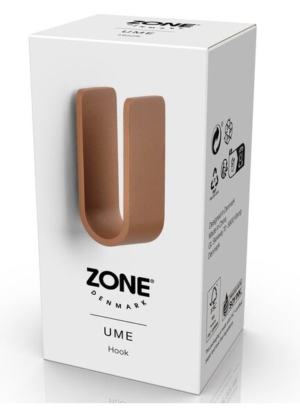 Nástěnný kovový háček v terakotové barvě Ume – Zone