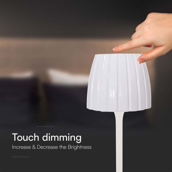 LED Stmívatelná dobíjecí stolní lampa LED/2,7W/5V 3000-6000K 1800 mAh bílá