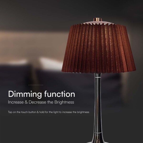 LED Stmívatelná dobíjecí stolní lampa LED/1,5W/5V 3000-6000K 1800 mAh hnědá