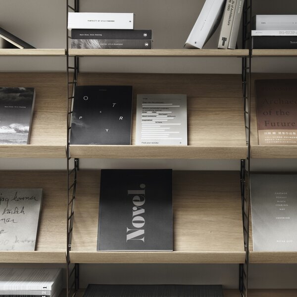 STRING Police na časopisy Magazine Shelf 78 x 30, Oak