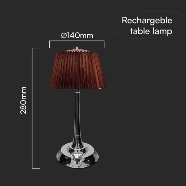 LED Stmívatelná dobíjecí stolní lampa LED/1,5W/5V 3000-6000K 1800 mAh hnědá