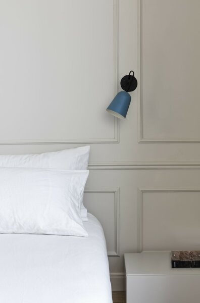 FARO 28274 - Nástěnná lampa STUDIO 1xE14/8W/230V modrá/černá