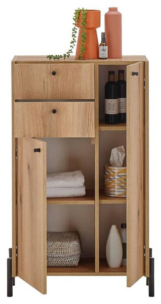 MIDI SKŘÍŇKA, barvy dubu, 60/104/32 cm MID.YOU - Koupelnové série, Online Only