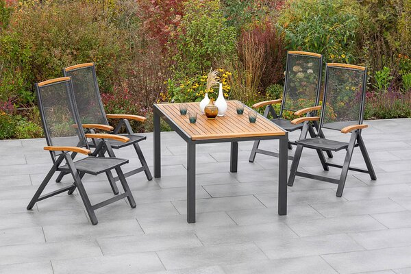 ZAHRADNÍ STŮL, dřevo, kov, 150-200/90 90/75 cm Gardenson - Online Only zahradní nábytek, Online Only