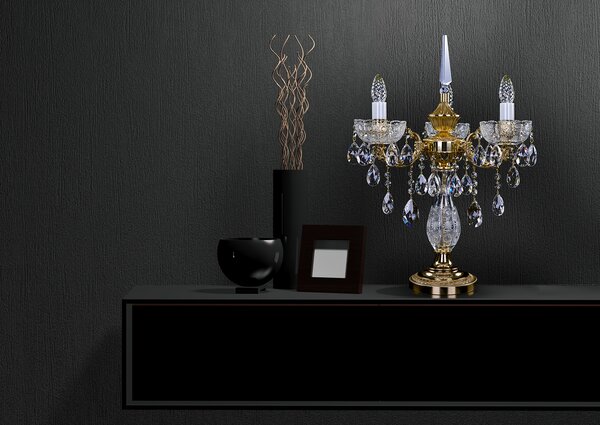 Lampa stolní mosazná S310CLN, Varianta Zlatá