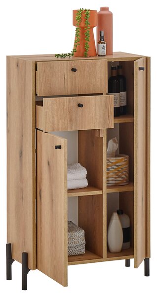 MIDI SKŘÍŇKA, barvy dubu, 60/104/32 cm MID.YOU - Koupelnové série, Online Only