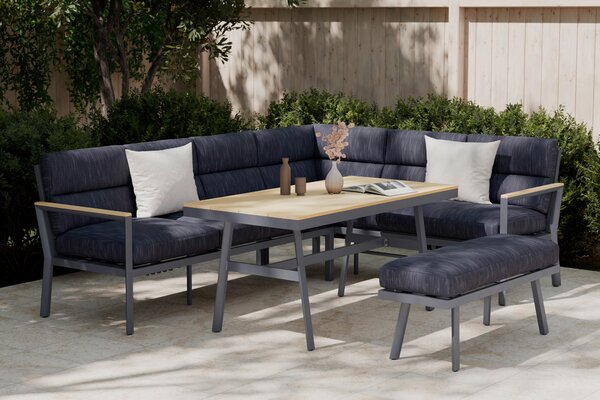 ZAHRADNÍ JÍDELNÍ SET 4dílné, kov, plast, textil Ambia Garden - Online Only zahradní nábytek, Online Only