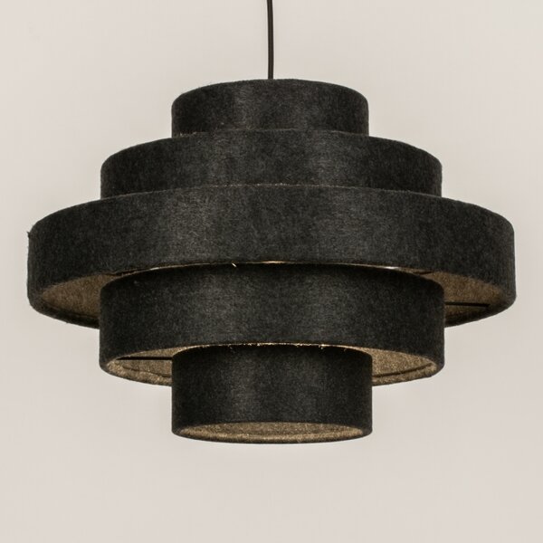 Závěsný textilní lustr do obýváku Madeira F Dark Grey 52 (LMD)