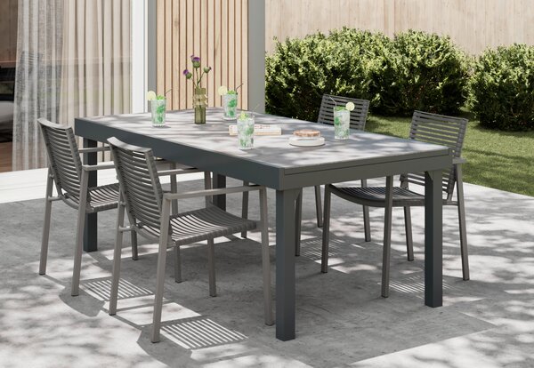 ZAHRADNÍ STŮL, kov, plast, 200/320/75/100 cm Ambia Garden - Online Only zahradní nábytek, Online Only
