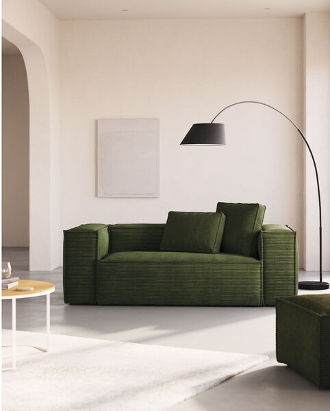 Černá stojací lampa s textilním stínidlem (výška 189 cm) May – Kave Home