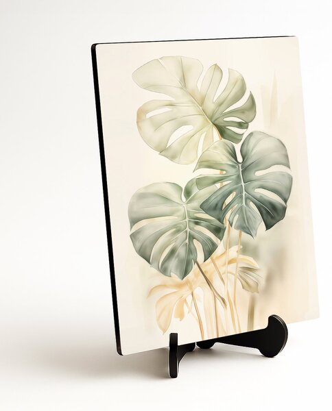DUBLEZ | Dřevěný obraz - Natural Monstera | UV tisk, Premium