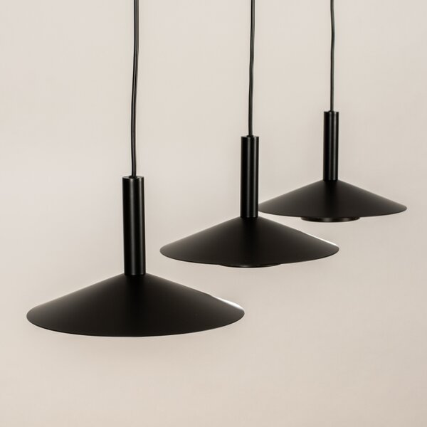 Závěsné LED svítidlo nad jídelní stůl Simeon Black and Gold Linea (LMD)