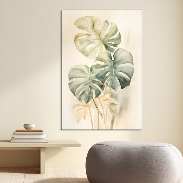 DUBLEZ | Dřevěný obraz - Natural Monstera | UV tisk, Premium