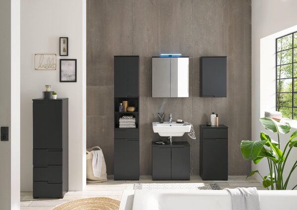 SPODNÍ SKŘÍŇKA, černá, černá, 40/85/32 cm MID.YOU - Koupelnové série, Online Only