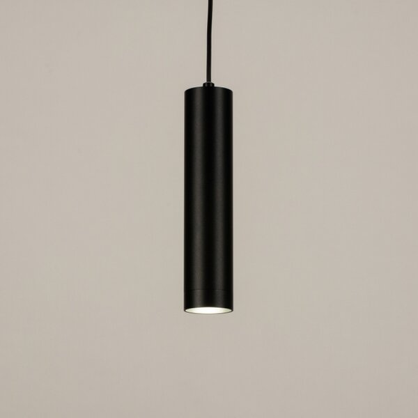 Závěsné minimalistické černé svítidlo nad noční stolek do ložnice Teramo Black (LMD)