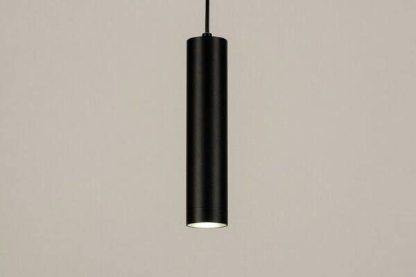Závěsné minimalistické černé svítidlo nad noční stolek do ložnice Teramo Black (LMD)