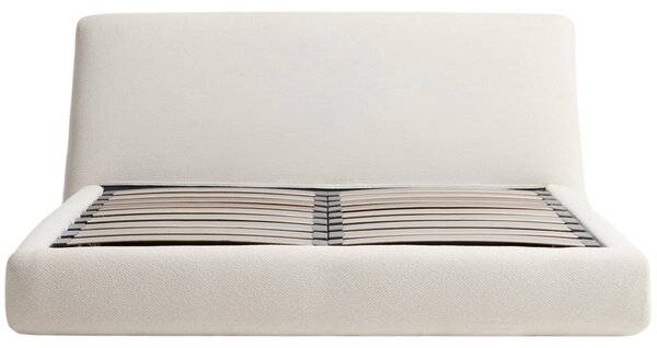 Kave Home Krémová dvoulůžková postel Martina 180 x 200 cm s úložným prostorem