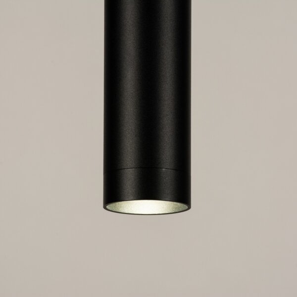 Závěsné minimalistické černé svítidlo nad noční stolek do ložnice Teramo Black (LMD)