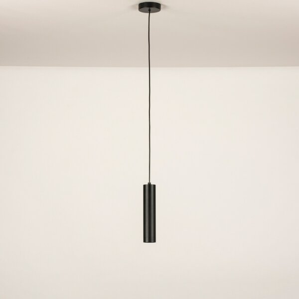 Závěsné minimalistické černé svítidlo nad noční stolek do ložnice Teramo Black (LMD)
