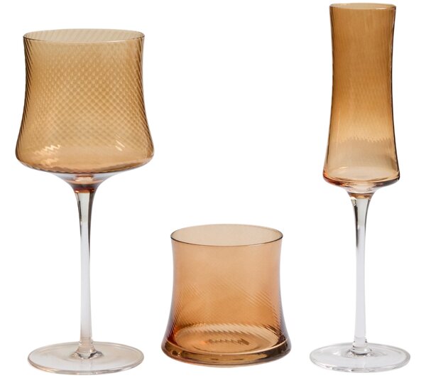 Kave Home Hnědá sklenička na sekt Alori 150 ml