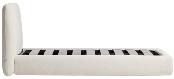 Kave Home Krémová jednolůžková postel Martina 90 x 200 cm s úložným prostorem