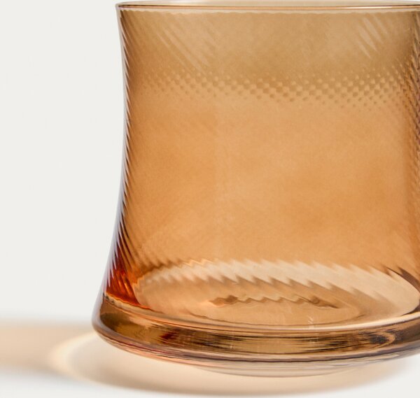 Kave Home Hnědá sklenička Alori 340 ml