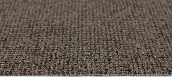 Breno Metrážový koberec RE-TWEED 44 tmavě hnědý, šíře 400 cm, Hnědá/Vícebarevné