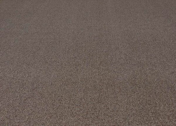 Breno Metrážový koberec RE-TWEED 44 tmavě hnědý, šíře 400 cm, Hnědá/Vícebarevné