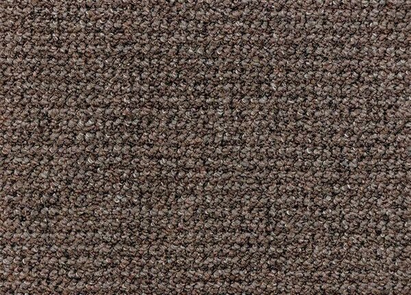 Breno Metrážový koberec RE-TWEED 44 tmavě hnědý, šíře 400 cm, Hnědá/Vícebarevné