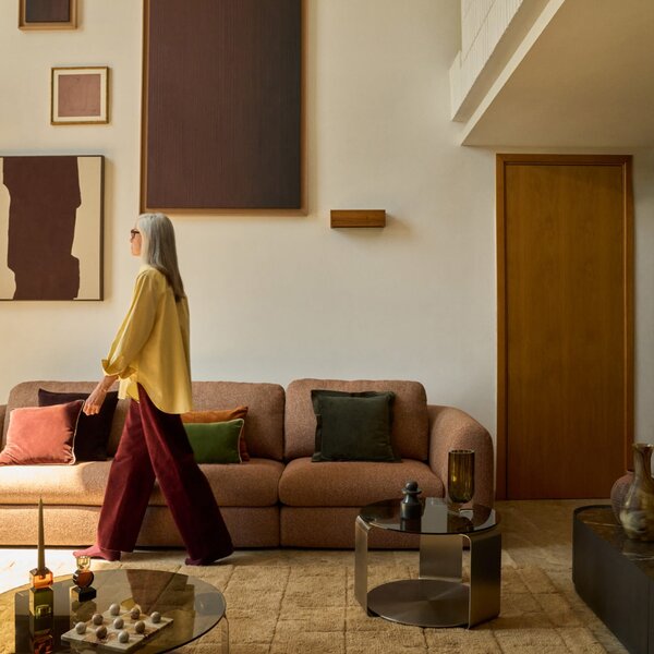 Kave Home Hnědý abstraktní obraz Breon 110 x 190 cm